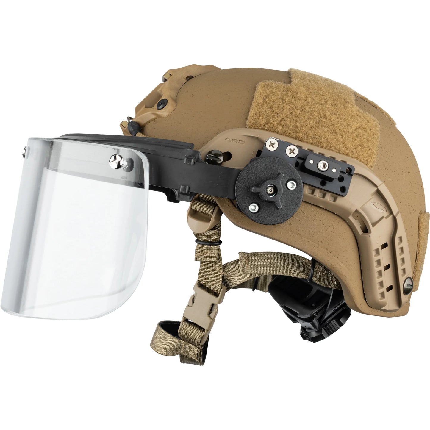TACTICAL RAIL MOUNT FOR BALLISTIC FACE SHIELDS