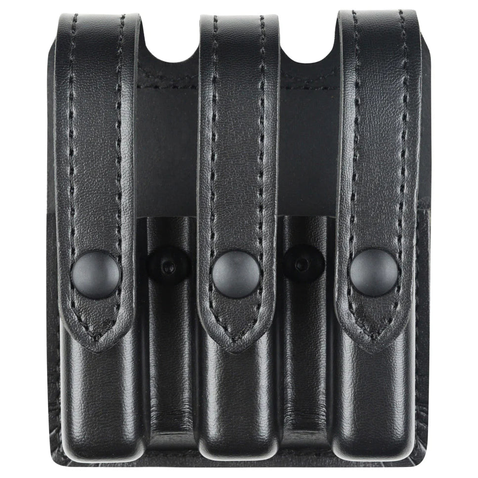 777 - SLIMLINE TRIPLE MAGAZINE POUCH - LEATHER-LOOK SYNTHETIC