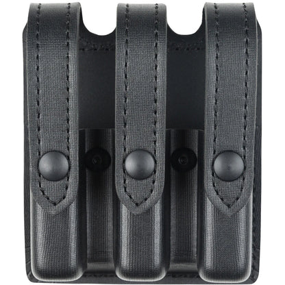 777 - SLIMLINE TRIPLE MAGAZINE POUCH - LEATHER-LOOK SYNTHETIC