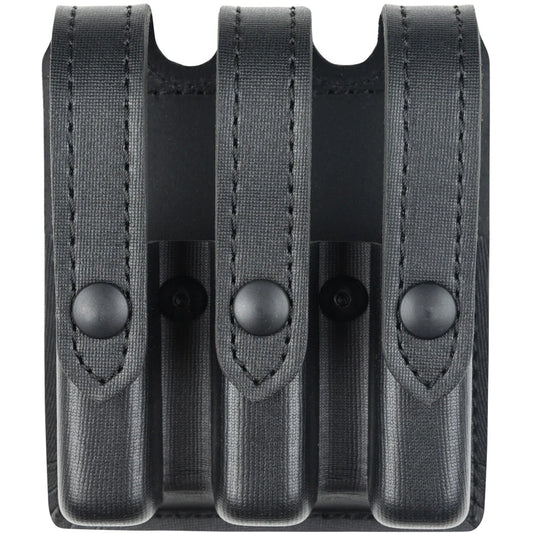 777 - SLIMLINE TRIPLE MAGAZINE POUCH - LEATHER-LOOK SYNTHETIC