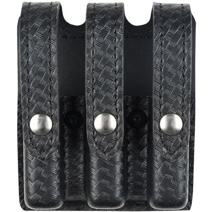 777 - SLIMLINE TRIPLE MAGAZINE POUCH - LEATHER-LOOK SYNTHETIC