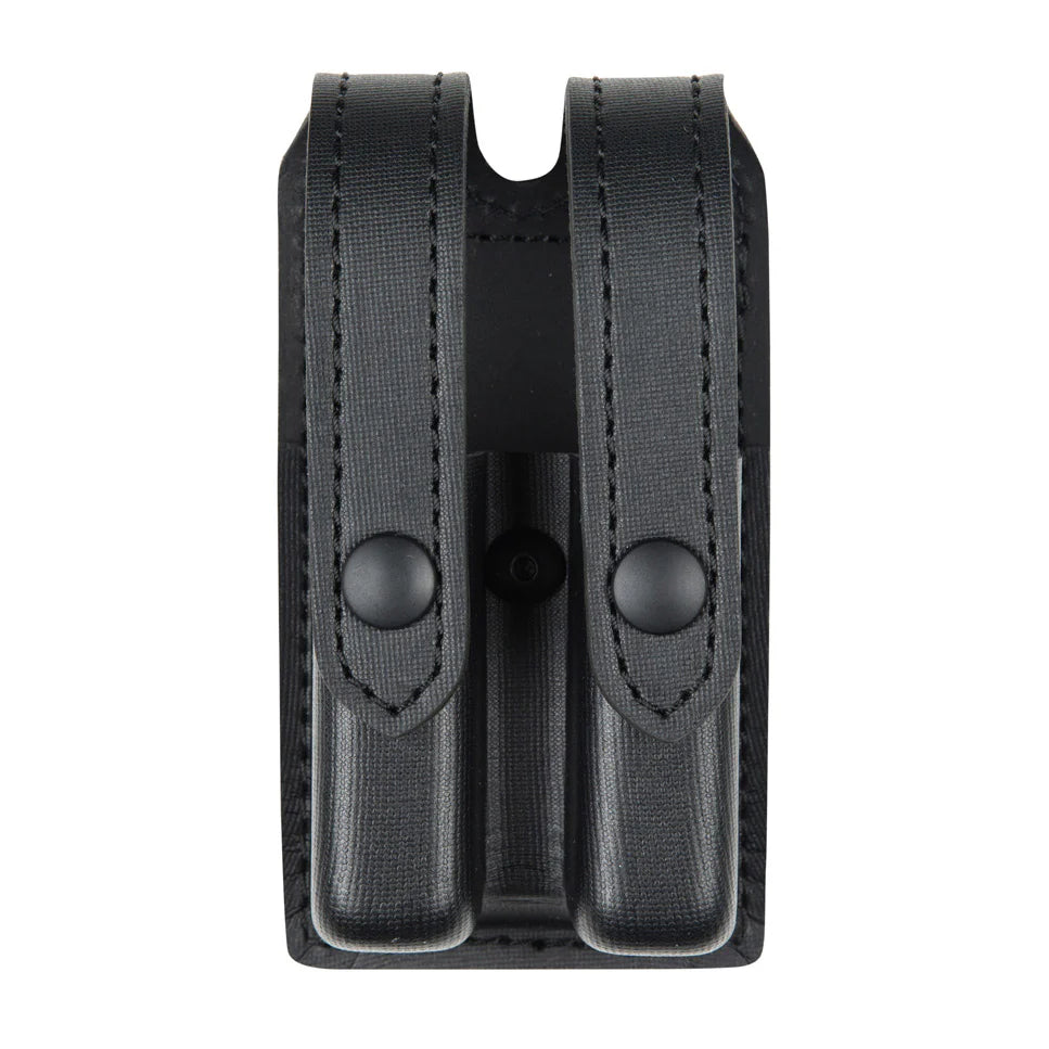 78 - SLIMLINE DOUBLE MAGAZINE POUCH - LEATHER-LOOK SYNTHETIC