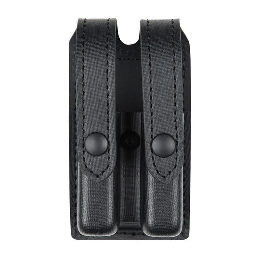 78 - SLIMLINE DOUBLE MAGAZINE POUCH - LEATHER-LOOK SYNTHETIC