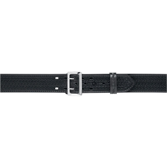 875 - STITCHED EDGE SAM BROWNE DUTY BELT W/ CHROME BUCKLE, 2.25" (58MM)