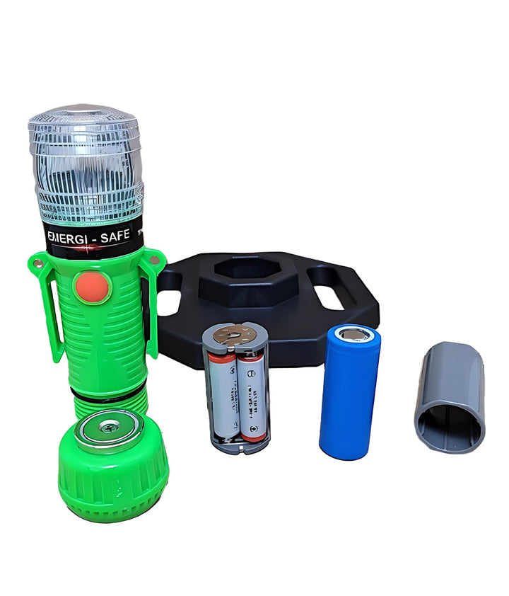 EMERGI-SAFE Dual Power Alkaline/LiFePO4 LED Road Flare with FlareSYNC